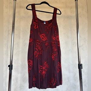 Old Navy Red Floral Dress